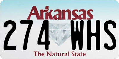 AR license plate 274WHS