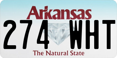AR license plate 274WHT