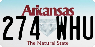 AR license plate 274WHU