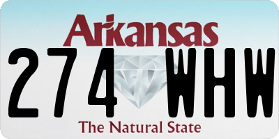 AR license plate 274WHW