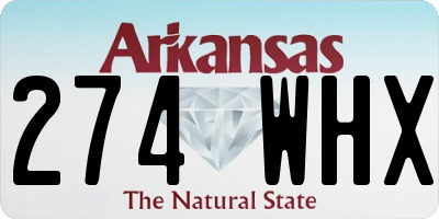 AR license plate 274WHX