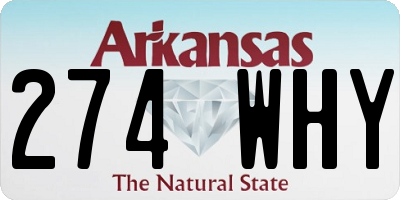 AR license plate 274WHY
