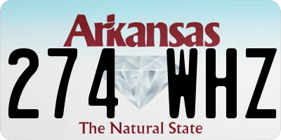 AR license plate 274WHZ