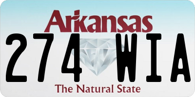 AR license plate 274WIA