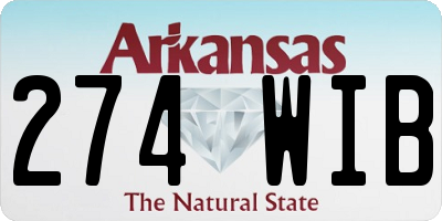 AR license plate 274WIB