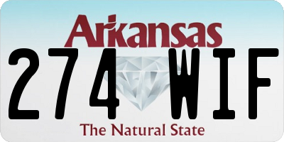 AR license plate 274WIF