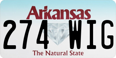 AR license plate 274WIG