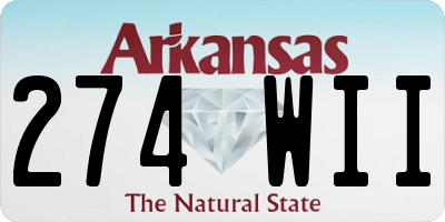 AR license plate 274WII