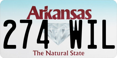 AR license plate 274WIL