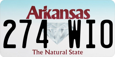 AR license plate 274WIO