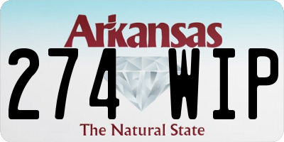 AR license plate 274WIP