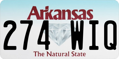 AR license plate 274WIQ