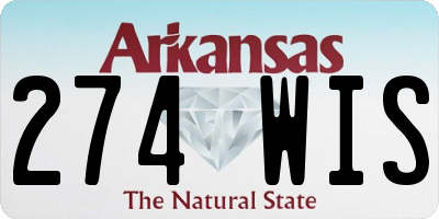 AR license plate 274WIS