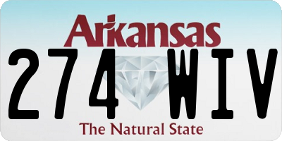 AR license plate 274WIV