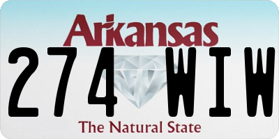 AR license plate 274WIW