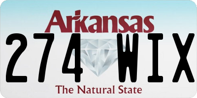 AR license plate 274WIX