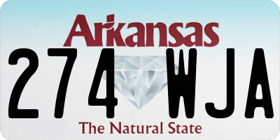 AR license plate 274WJA