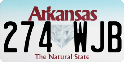 AR license plate 274WJB