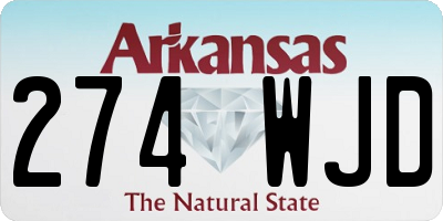 AR license plate 274WJD