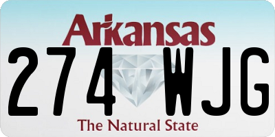 AR license plate 274WJG