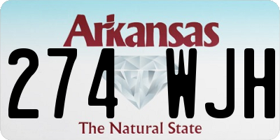 AR license plate 274WJH