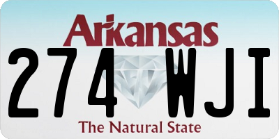 AR license plate 274WJI