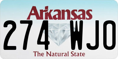 AR license plate 274WJO