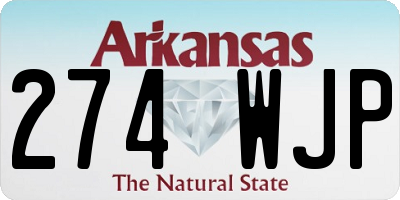 AR license plate 274WJP