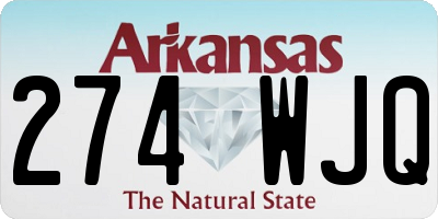 AR license plate 274WJQ