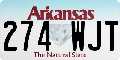 AR license plate 274WJT