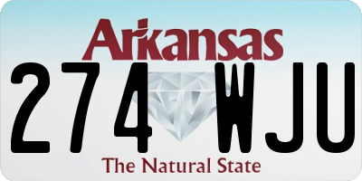 AR license plate 274WJU