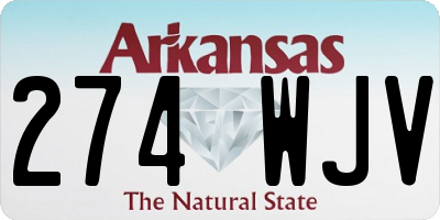 AR license plate 274WJV