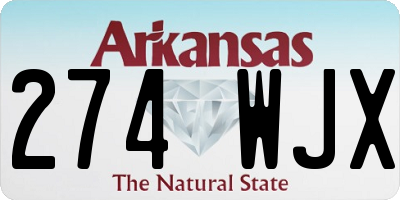 AR license plate 274WJX