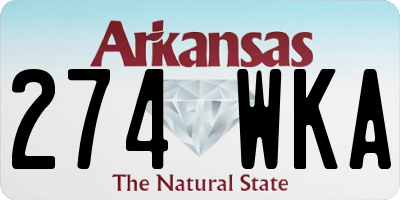 AR license plate 274WKA