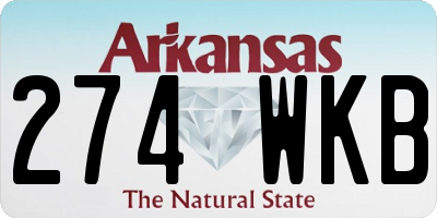 AR license plate 274WKB