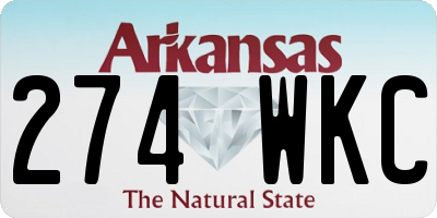 AR license plate 274WKC