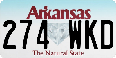 AR license plate 274WKD