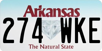 AR license plate 274WKE