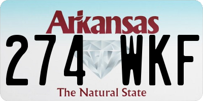 AR license plate 274WKF