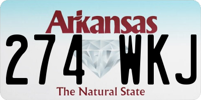 AR license plate 274WKJ