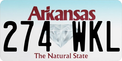 AR license plate 274WKL