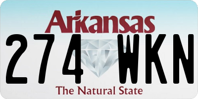 AR license plate 274WKN