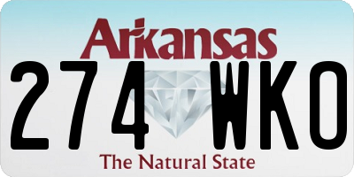 AR license plate 274WKO