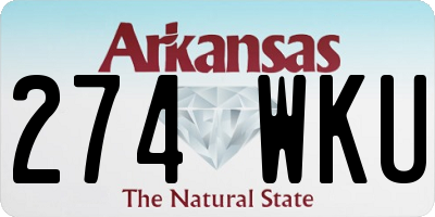 AR license plate 274WKU