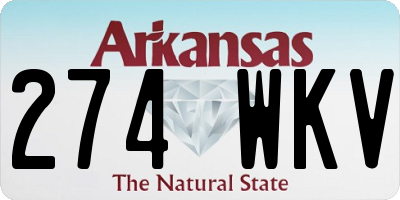 AR license plate 274WKV