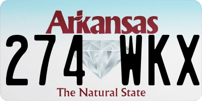 AR license plate 274WKX