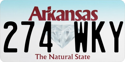 AR license plate 274WKY