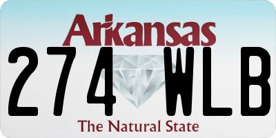 AR license plate 274WLB