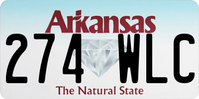 AR license plate 274WLC