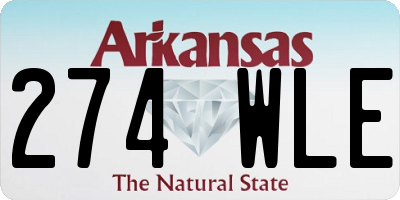 AR license plate 274WLE